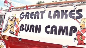 2016 Great Lakes Burn Camp parades to Pretty Lake