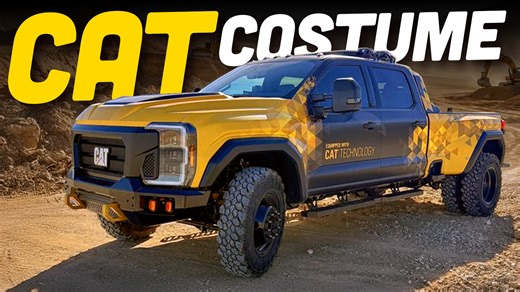 Caterpillar Finally Made A Diesel Pickup Truck, And It's A Weird Rebadged Ford Super Duty With A Built-In Drone And AI - The Autopian