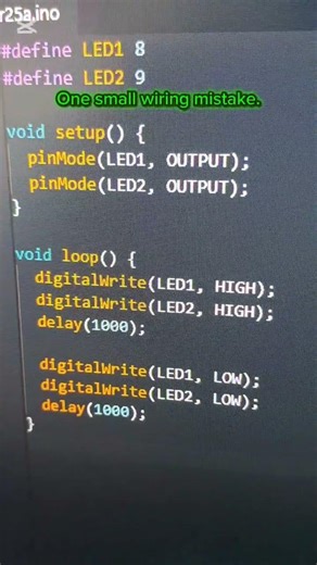 Arduino LED Not Working? Check This Wiring Mistake! #arduino #nano #led #mistakes