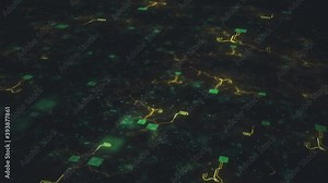 Green Digital Circuit Board Animation 4k