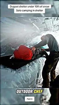 Dugout Shelter Under 10ft of Snow P3 | Extreme Winter Bushcraft Survival & Snow Camping