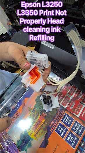 Epson L3250 L3350 Print Not Properly Head cleaning ink Refilling