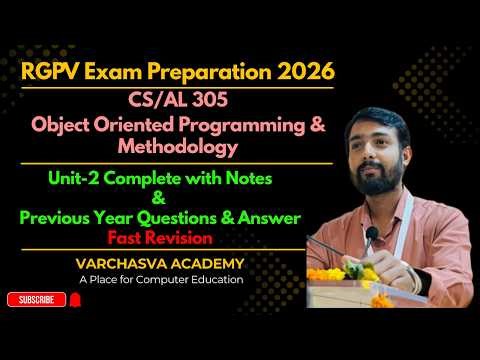 RGPV OOPM Unit-2 Fast Revision | Complete Notes + Important Topics + PYQs | AL305 | CS305 | RGPV