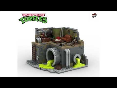 TMNT Sewer Lair Diorama - Teenage Mutant Ninja Turtles Scene LEGO MOC