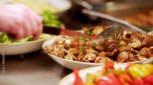 buffet dishes stand beautifully on the table