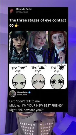 3 stages of eye contact