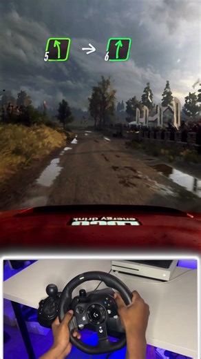 POV Racing In The Rain In A Subaru WRX STI | Dirt Rally 2.0 | Logitech G920 Gameplay #shorts #gaming