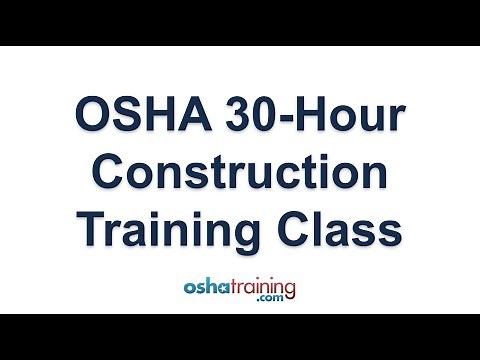 OSHA 30 Hour Construction Training