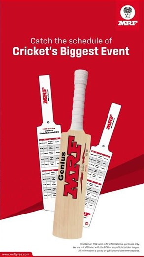 MRF - Cricket Schedule 2026