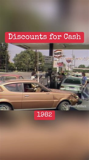 In 1982, some businesses gave discounts to customers who paid in cash, to save on the cost of credit paperwork and pass the savings along. David Horowitz investigates the trend on Fight Back! #80s #retro #cash #money #fypツ