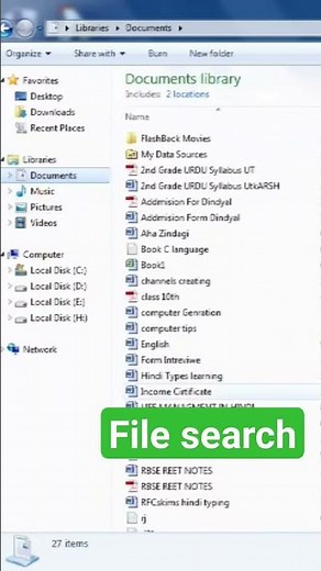 File search in computer #computer #shorts