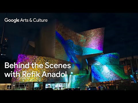 REFIK ANADOL transforms Walt Disney Concert Hall with AI | Google Arts & Culture