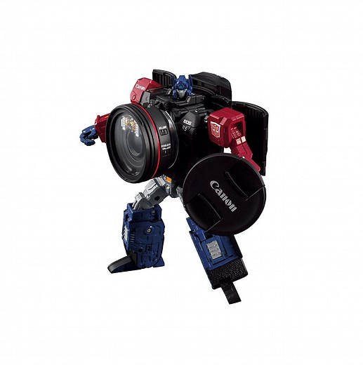 These Canon EOS R5 replicas are actually Transformers that shapeshift into Optimus Prime and a Decepticon