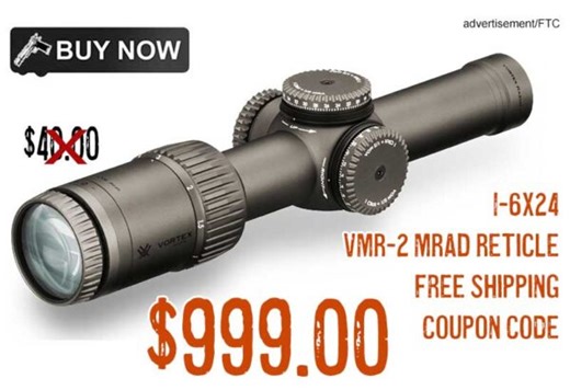 Vortex 1-6x24 Razor HD GEN II-E Riflescope $999 FREE S&H 33% OFF
