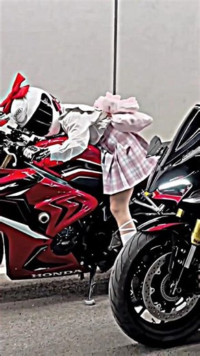 double cute🥰 girl bike rider #shorts #bike #rider #zx10r #bikelover #ktm #youtubeshorts #trending