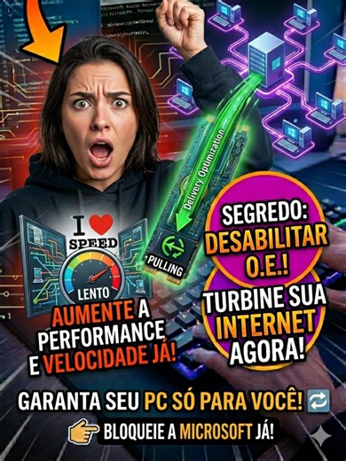 Otimização de Entrega, Desabilite Agora! Internet Turbo! #techtok #tecnologia #dicas #tutorial #windows #linux #aprendeentiktok #jogos #gameplay #internet #viraltiktok #engenharia0800 #hack #ia