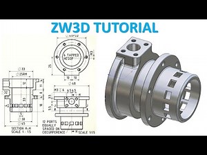 ZW3D Tutorial 60 | 3D Model Design Basic Beginners