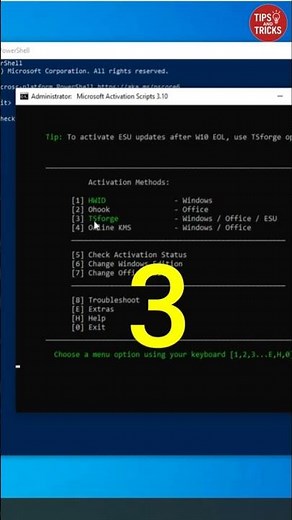 How to activate Windows 10 & 11 Very easy by Powershell🪄 #windows #microsoft #programming #code