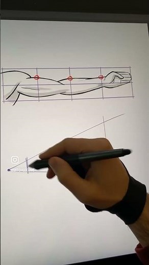 How to draw an arm in foreshortening perspective. #art #draw #drawing #illustration #digitalart