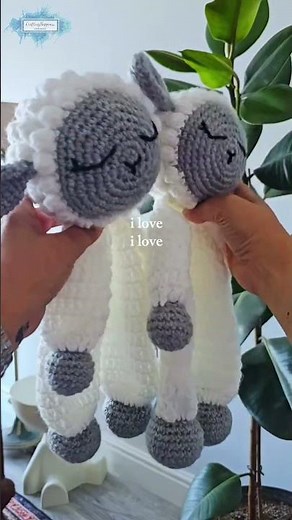 Make a Crochet Lamb Rag Doll for baby! 👶 So squishy. #babygifts