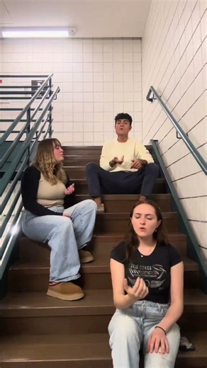 a little stairway belting to start off the week🤭 (song: no tears left to cry by ariana grande)