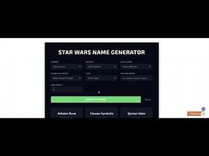 I TESTED the Galaxy's BEST Star Wars Name Generator [FREE]