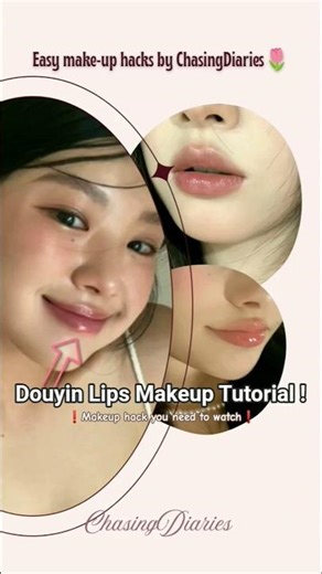 Viral Douyin Lips Tutorial 💋 Lip Glow-Up Hack 2025 | Teen Glowup Tips #viralmakeup #glowuptips