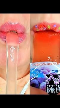 ASMR SATISFYING RAINBOW JELLY/JELLO MASHUP CLOSE UP MOUTH EATING SOUNDS MUKBANG