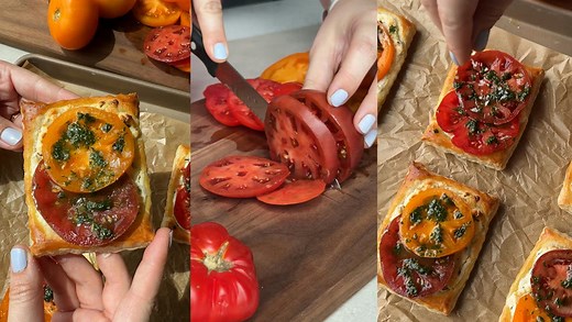 How to Make a Heirloom Tomato Puff Pastry Tart