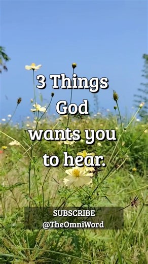 3 Thing God wants you to hear. 🙏❤️ #prayer