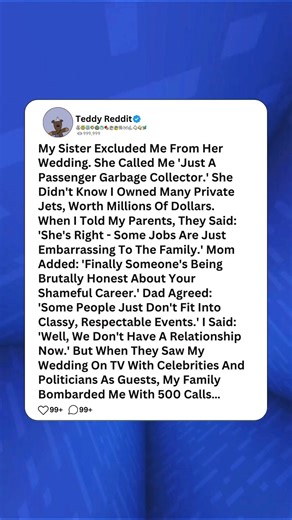 My Sister Excluded Me From Her Wedding. She Called Me 'Just A Passenger Garbage Collector..... | Gaming Guru