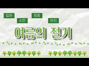 24절기 여름편 :: 여름의 절기엔 무엇을 할까? :: 입하 소만 망종 하지 소서 대서