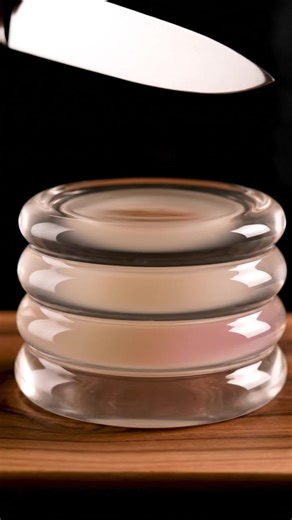 glass layer cake ASMR