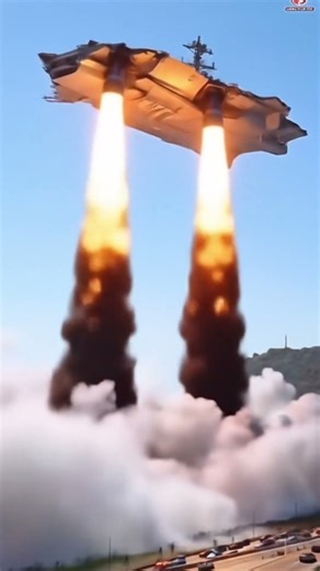 Giant Future Aircraft Carrier Launches Into Space! 🚀 | AI Simulation