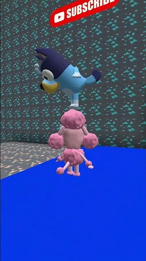 Coco And Bluey 🫂 PLAY A DUO MINECRAFT RUN TOGETHER! P:44 😃💙🤡 #shorts #minecraft #roblox #bluey