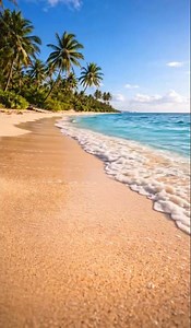 Turquoise Waves on Tropical Beach 🌊 | 8s Loop ASMR Escape - Silence Synth ASMR