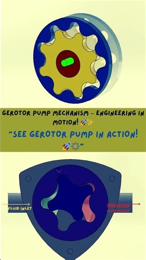 Trochoid/Gerotor Pump | Solidworks Animation #engineering #solidworks #cadcam #youtubeshorts