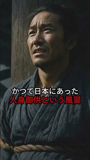 かつて日本にあった人身御供。#日本史 #歴史