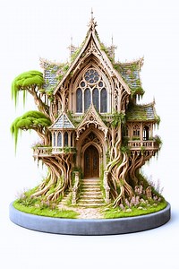 Fantasy Elven Tree House STL | 3D Printable Diorama Model | Fairytale House | Dnd Terrain | Digital - Etsy