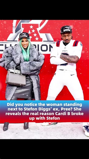 Did you notice the woman standing next to Stefon Diggs’ ex, Pree She reveals the real reason Cardi B broke up with Stefon #us #celebrity #entertainment #fyp #CardiB