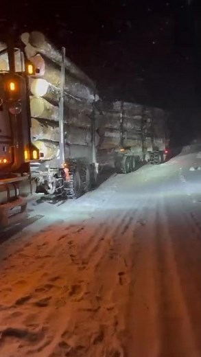 REAL CANADIAN LOGGING TRUCK #canada #forestry #winter #arctic #epic