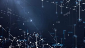 Download Technology abstract network background concept with data flow - 4k hd resolution - Pro video for free