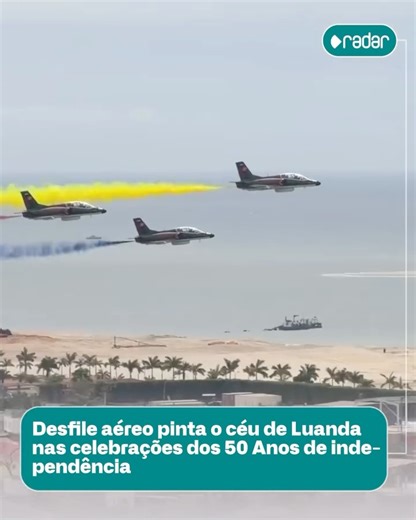 R A D A R K I A N D A | Um desfile aéreo militar marcou as celebrações dos 50 anos de independência de Angola, deixando os angolanos encantados. O espetáculo... | Instagram