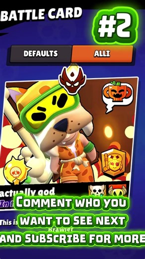 Top 5 Alli Battle Cards in Brawl Stars 🐊🔥