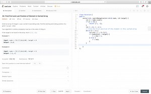 34. Find First and Last Position of Element in Sorted Array