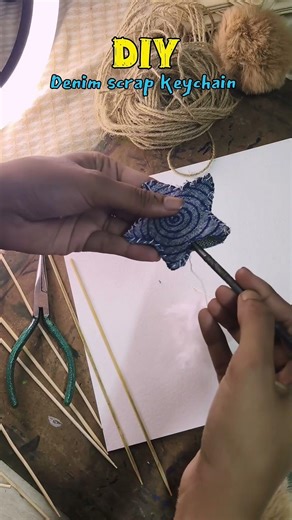 "DIY Denim Keychain in 60 Seconds! 🧵✨