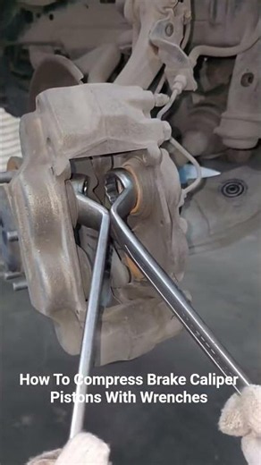How To Compress Brake Caliper Pistons With Wrenches