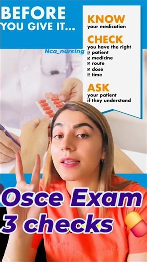 3 Checks of Medication Before Administration 💊 | OSCE skill for nurses#osce#nursing#skills#nclex#nz