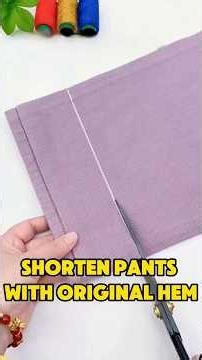 How a master tailor shortens pants while keeping the original hem.