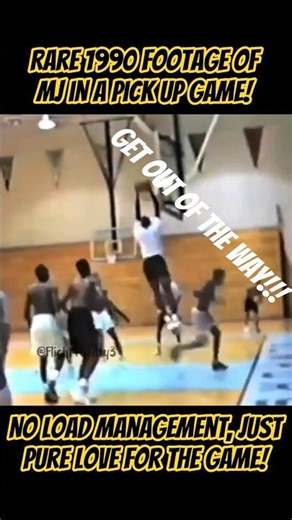 Rare '90 video of Michael Jordan in a pick up game, no load management, just pure love for the game!